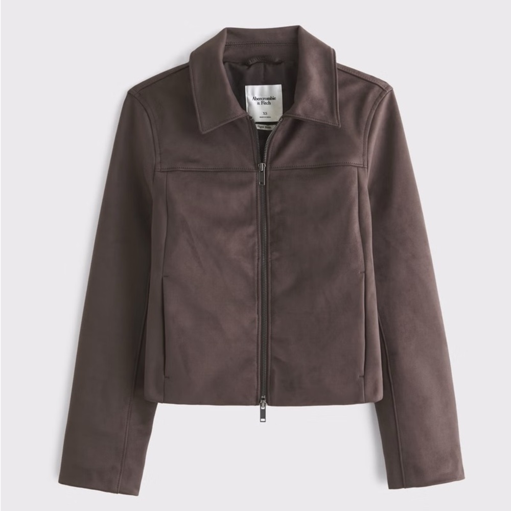 Abercrombie Slim Fit Vegan Suede Jacket